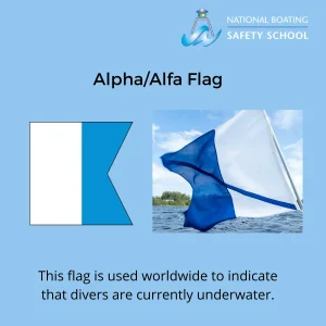 Alpha flag for diving