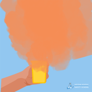 Floating or hand-held orange smoke signal (Type D)