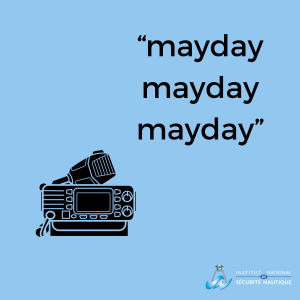 Repeat “MAYDAY” over VHF radio
