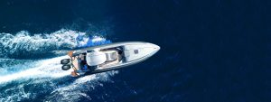 Boat with outboard motor