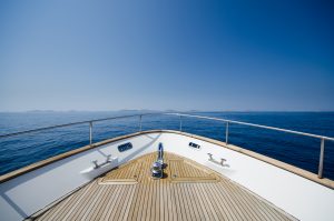 The deck of a boat